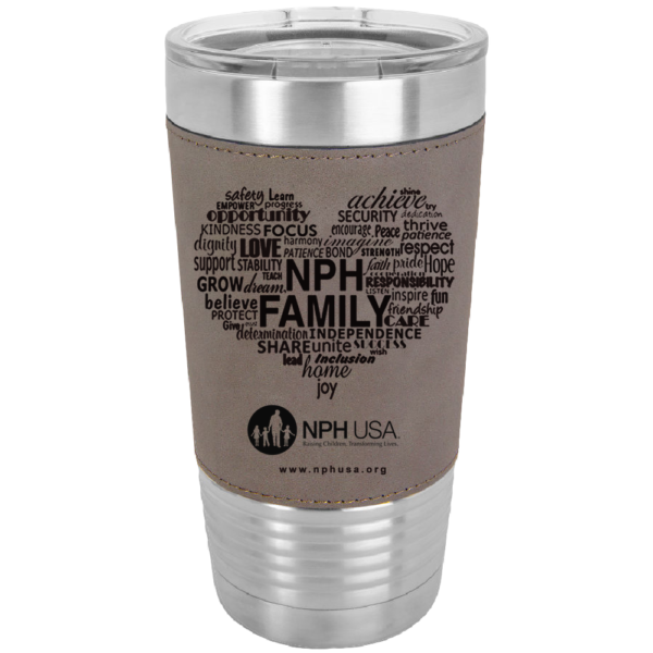 NPH USA Heart 20 oz. Leatherette Polar Camel Tumbler