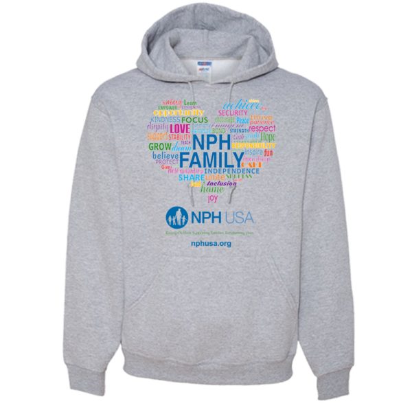 NPH USA Heart Adult Hoodie - Image 2