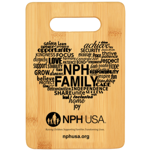 NPH USA Heart Cutting Board - Bamboo