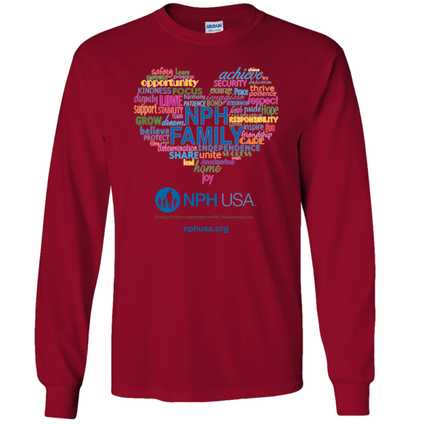 NPH USA Heart Adult Long Sleeve Tee - Image 5