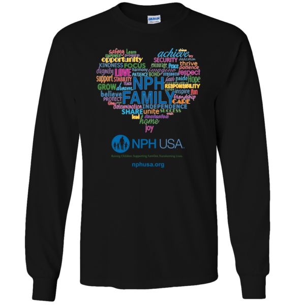 NPH USA Heart Adult Long Sleeve Tee