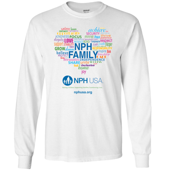 NPH USA Heart Adult Long Sleeve Tee - Image 2